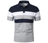 Polo Shirts,Basic Cotton Blend Shirts Boys Blue Tops Men's Black V Neck T Multi Pack for Men UK Shirt Short Sleeve 18Th Birthday Gifts