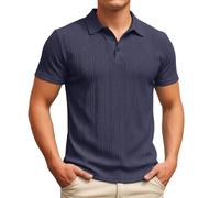 Polo Shirts for Men Adult Classic Jacquard Short Sleeved Button Down Polo Shirt Loose Fit Comfortable Breathable Causal Golf Polos Moisture Wicking Business Office Work Collared Shirts Summer Fashion
