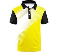Polo Shirts for Men Adult Short Sleeve Button Collar Mens T Shirt Comfortable Loose Fit Novelty Print Summer Tee Tops Polo Shirt Classic Tee Soft Polos for Sport Business Work