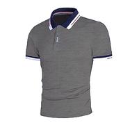 Polo Shirts for Men UK - Business Work Shirts Loose Casual Golf Polo Shirts Simple Polo T-Shirt Plain Polo Shirt Fashion Polo Shirts Regular-Fit Collared Shirts Best for Hiking, Outdoors Dark Gray