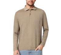 Polo Shirts Men's Long Sleeve Breathable Long Sleeve Shirts Men's Button Placket Golf Polo Shirt Sweatshirt Pullover Plain Henley Collar Shirt Without Hood Long Sleeve Sports Shirt Basic Activewear