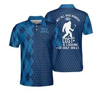 Polo Shirts Not All Who Wander are Lost Some are Looking Mens Tshirt Stretch Tee Crew Neck Casual Top for Gym Work Tennis 4XL