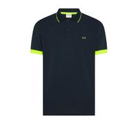 Polo Small Stripe Fluo S/S - male - Sun68 - Polo Shirts - Blue - M - Tops M