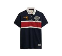 Superdry Double Emblem Rugby Short Sleeve Polo Blue M Men