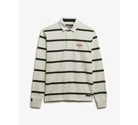 Superdry Vintage Athletic Stripe Rugby Long Sleeve Polo White XL Men