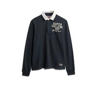 Superdry Vintage Athletic Rugby Long Sleeve T-shirt Black L Men