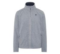 Polo Sylt Men's Fleece Jacket with label stitching, M Gry/D Blu Dif, L