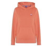 Polo Sylt Women's Cotton blend Hoodie with colorful logo embroidery, Burnt Sienna, L
