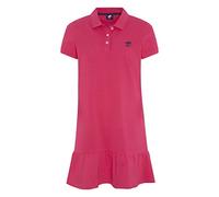 Polo Sylt Women's Cotton piqué Polo Dress with Flounce Hem, Raspberry, S