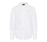 Polo Sylt Women's Regular-Fit Button-Down Blouse Made of Oxford Cotton, Bright White, M