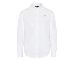 Polo Sylt Women's Regular-Fit Button-Down Blouse Made of Oxford Cotton, Bright White, XL