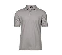 Tee Jays Mens Luxury Stretch Short Sleeve Polo Shirt - Grey - L