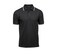 Polo Tee Jays Luxury Stripe Stretch Noir M