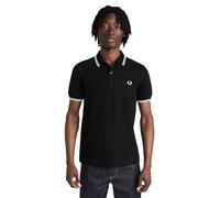 Fred Perry M3600 Twin Tipped Polo Shirt - Black - M3600-350 TWIN TIP P