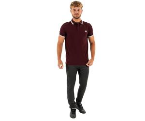 POLO UOMO FRED PERRY DOPPIA RIGA OXBLOOD