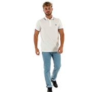 POLO UOMO FRED PERRY DOPPIA RIGA SNWHT/BRED/NVY