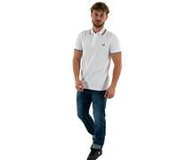 Fred Perry - Slim Fit Twin Tipped Polo White & Black M