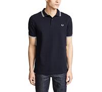 Fred Perry Mens M3600 Twin Tipped Polo Shirt in Navy Cotton - Size Large