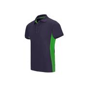VELILLA - Polo Bicolor Short Sleeve 180g/m2 105504 Man, Navy Blue and Lime Green, XL