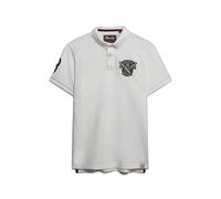 Polo with badge Superdry Blanc L