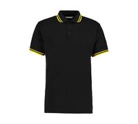 Polo with contrasting collar trim Kustom Kit Classic Fit Noir L