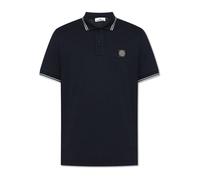 Polo with logo - male - Stone Island - Polo Shirts - Blue - 2XL - Tops 2XL