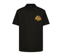 Polo with logo - male - Versace - Polo Shirts - Black - XS - Tops XS