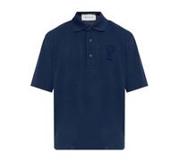 Polo With Patch - male - Ami Paris - Polo Shirts - Blue - XL - Tops XL