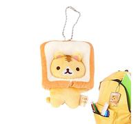 pologmase Bread Cat Plush, Popular Bread Cat Plush Doll for Hanging Fun, Cat Toast Plush Doll, Key Accessories, Small Pendant, Small Yellow Bag, Hanging Ornaments, Cat Plushie
