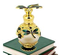 pologmase Dubai Empty Perfume Bottles | Fancy Glass Crystal Refillable | 15ml Oil Bottles Beautiful Exotic Design Decorative Fragrance Oil Bottle for Girls