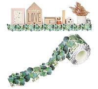 pologmase Eucalyptus Border - Eucalyptus Border Bulletin Board | Green Border Trim for Bulletin Boards | Trim Border Wall Decals Border Tropical Leaves Greenery Wall Decoration Green