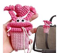 pologmase Key Ring Bag - Beautiful Pure Crochet Key Pocket - Travel Safe Lock Bag for Sausage Mouth Vehicle Key Holder Key Ring Handmade All-Round Protection Function