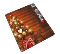 POLOKIMM Santa Outside The Window Cute Funny Gaming Mouse Pad, Desk Mouse Mat For Office, Gaming & Study