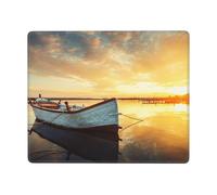 POLOKIMM Small Boat On The Water Mouse Pad 22 Cm X 18 Cm Mouse Pads For Desk Ergonomic Mousepad Non-Slip Mouse-Pad