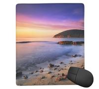 POLOKIMM Sun The Beach With Pebbles Mouse Pad Gaming Mouse Pad Mouse Pads For Desk Ergonomic Mousepad Non-Slip Mouse-Pad (18 Cm X 22 Cm)
