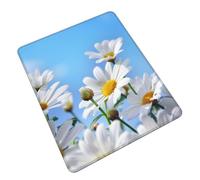 POLOKIMM Wild White Daisy Flower Cute Funny Gaming Mouse Pad, Desk Mouse Mat For Office, Gaming & Study