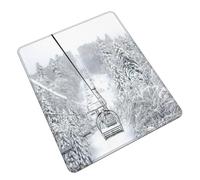 POLOKIMM Winter Old Cable Ski Lift Cute Funny Gaming Mouse Pad, Desk Mouse Mat For Office, Gaming & Study