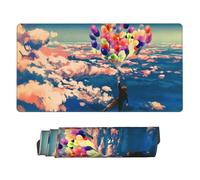 POLOKIMM Xxl Gaming Mouse Pad 40x75cm, Follow Your Dreams Large Desktop Mouse Mat With Non-Slip Rubber Base, Waterproof & Stitched Edges For Gaming/Office