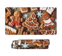 POLOKIMM Xxl Gaming Mouse Pad 40x75cm, Gingerbread Cookies Large Desktop Mouse Mat With Non-Slip Rubber Base, Waterproof & Stitched Edges For Gaming/Office