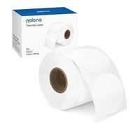POLONO 2 Inch Circle Direct Thermal Labels, Self-Adhesive White, 750 Pack