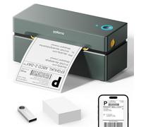 POLONO Bluetooth Thermal Shipping Label Printer, Wireless 4x6 Shipping Label Printer for Small Business, Support iOS, Android, Windows and Mac, Compatible with Amazon, Ebay, Shopify, Etsy, USPS(Cyan)