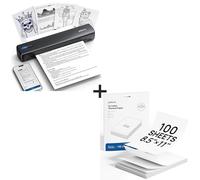 POLONO D810 Portable Inkless Thermal A4 Printer Black with 100 Sheets US Letter Size Paper - Wireless Travel Printer for iOS Android Laptop Office