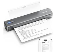 POLONO D810 Thermal Printer A4 Wireless for Travel, Mobile Printer A4 Support for 8.5 x 11 Inch US Letter, Portable Printer Compatible with iOS, Android, Laptop for Office, Car, Deep Grey