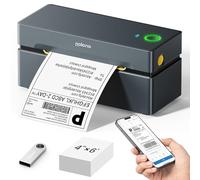 POLONO PL80E Bluetooth Wireless 4x6 Thermal Shipping Label Printer, Grey
