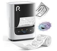 POLONO PM220S Label Maker Machine with Tape, Bluetooth Thermal Label Printer, Easy to Use Portable Printer for Office, Home, Business, Labeling Machine with 2x1.18 Labels