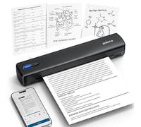 POLONO Portable Printer Wireless for Travel, D810 Bluetooth Thermal Printer A4 Support for 8.5"x11" US Letter, Inkless Printer Compatible with iOS, Android, Laptop for Office, Car and Home, Black