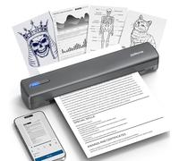 POLONO Portable Printer Wireless for Travel, D810 Bluetooth Thermal Printer A4 Support for 8.5"x11" US Letter, Inkless Printer Compatible with iOS, Android, Laptop for Office, Car and Home, Silvery