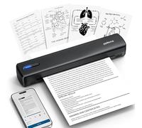 POLONO Portable Printer Wireless for Travel, D810 Bluetooth Thermal Printer A4 Support for 8.5"x11" US Letter, Inkless Printer Compatible with iOS, Android, Laptop for Office, Car and Home, Black