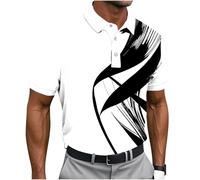 Polos Shirts for Men UK Summer Color Block Lapel Collared Tops Plus Size Lightweight Short Sleeve Polos Pullover Fashion Breathable Business Casual Sports Workout Tops