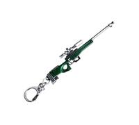 polosu 12cm Mini Gun Keychains for Men, Metal Weapon Rifle Key Ring Pendants,Toys Gun Keychains Key Ring Keyring (AWM)